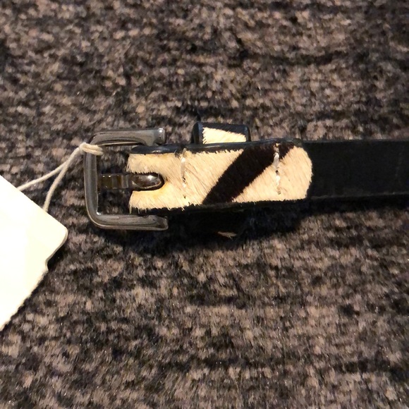 NWT J. Crew Factory Zebra Hair Calf Skinny Belt - Picture 6 of 7